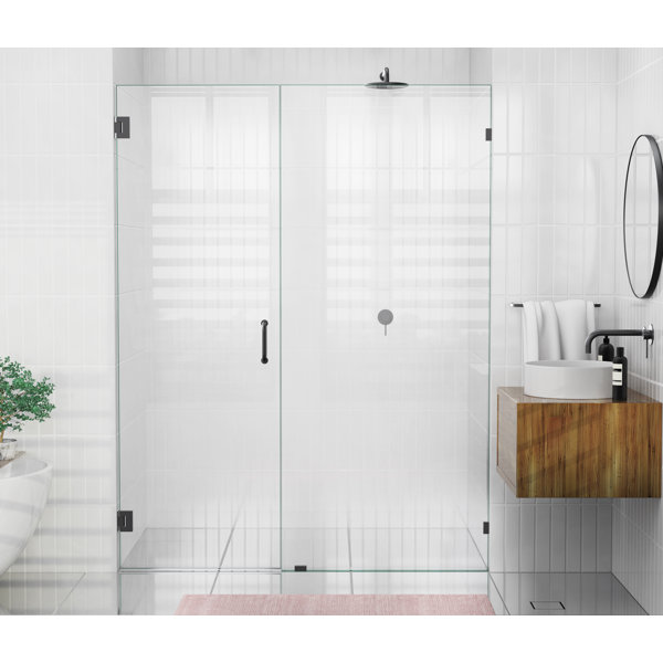 Glass Warehouse 58.5'' 58.88'' W x 78'' H Hinged Frameless Shower